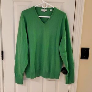 Peter Millar 100% cashmere Vneck, XL